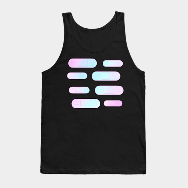 Cute Pastel Yami Kawaii Bandaids Tank Top by ichewsyou